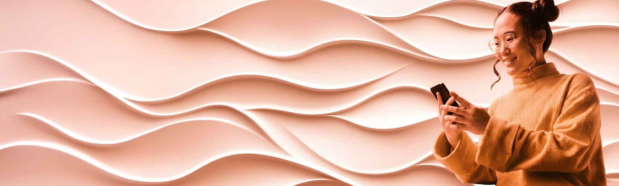 Stylized profile of a person with an orange-gold gradient and wave patterns, exploring CBDa benefits.