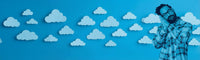 Man sleeping with clouds