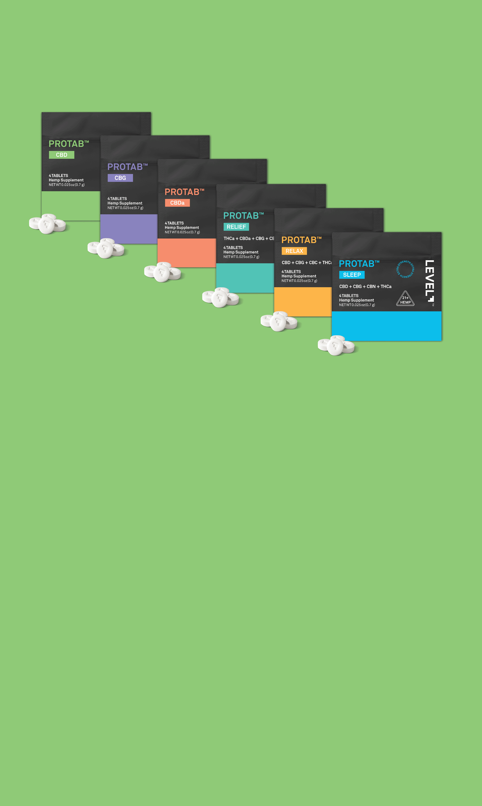 Discovery Kit bags on colored background